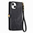 Funda de Cuero Cartera con Soporte Carcasa S06D para Apple iPhone 13