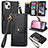 Funda de Cuero Cartera con Soporte Carcasa S07D para Apple iPhone 13