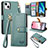 Funda de Cuero Cartera con Soporte Carcasa S07D para Apple iPhone 13