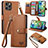 Funda de Cuero Cartera con Soporte Carcasa S07D para Apple iPhone 13 Pro