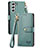 Funda de Cuero Cartera con Soporte Carcasa S15D para Samsung Galaxy S22 5G