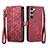 Funda de Cuero Cartera con Soporte Carcasa S17D para Samsung Galaxy S24 Plus 5G