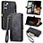 Funda de Cuero Cartera con Soporte Carcasa S17D para Samsung Galaxy S24 Plus 5G