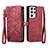 Funda de Cuero Cartera con Soporte Carcasa S17D para Samsung Galaxy S24 Ultra 5G