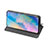 Funda de Cuero Cartera con Soporte F01 para Huawei Honor 20 Negro