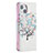 Funda de Cuero Cartera con Soporte Flores Carcasa L01 para Apple iPhone 14 Plus Multicolor