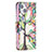 Funda de Cuero Cartera con Soporte Flores Carcasa L02 para Apple iPhone 14 Plus Multicolor