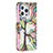 Funda de Cuero Cartera con Soporte Flores Carcasa L03 para Apple iPhone 13 Pro Multicolor