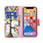 Funda de Cuero Cartera con Soporte Flores Carcasa L03 para Apple iPhone 13 Pro Multicolor