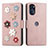 Funda de Cuero Cartera con Soporte Flores Carcasa S02D para Motorola Moto G 5G (2022)