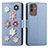 Funda de Cuero Cartera con Soporte Flores Carcasa S02D para Samsung Galaxy M13 5G