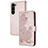 Funda de Cuero Cartera con Soporte Flores Carcasa Y01X para Samsung Galaxy S23 Plus 5G