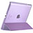 Funda de Cuero Cartera con Soporte L01 para Apple iPad 2 Morado