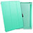 Funda de Cuero Cartera con Soporte L01 para Apple iPad 2 Verde