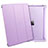 Funda de Cuero Cartera con Soporte L01 para Apple iPad 3 Morado