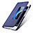 Funda de Cuero Cartera con Soporte L01 para Huawei Ascend P7 Azul