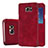 Funda de Cuero Cartera con Soporte L01 para Samsung Galaxy Note 5 N9200 N920 N920F Rojo