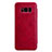 Funda de Cuero Cartera con Soporte L01 para Samsung Galaxy S8 Plus Rojo