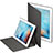 Funda de Cuero Cartera con Soporte L02 para Apple iPad 3 Negro
