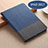 Funda de Cuero Cartera con Soporte L02 para Apple New iPad 9.7 (2017) Azul