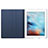 Funda de Cuero Cartera con Soporte L03 para Apple iPad 2 Azul