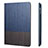 Funda de Cuero Cartera con Soporte L03 para Apple iPad 2 Azul