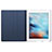 Funda de Cuero Cartera con Soporte L03 para Apple iPad 4 Azul