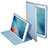 Funda de Cuero Cartera con Soporte L03 para Apple iPad Mini 3 Azul Cielo