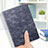 Funda de Cuero Cartera con Soporte L03 para Apple New iPad 9.7 (2017) Azul