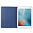 Funda de Cuero Cartera con Soporte L04 para Apple iPad Mini Azul