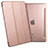 Funda de Cuero Cartera con Soporte L05 para Apple iPad Mini 4 Oro Rosa