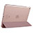 Funda de Cuero Cartera con Soporte L05 para Apple iPad Mini 4 Oro Rosa