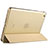 Funda de Cuero Cartera con Soporte L06 para Apple iPad Mini 2 Oro