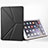 Funda de Cuero Cartera con Soporte L08 para Apple New iPad 9.7 (2017) Negro