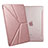 Funda de Cuero Cartera con Soporte L08 para Apple New iPad 9.7 (2017) Oro Rosa