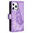 Funda de Cuero Cartera con Soporte Mariposa Carcasa L08 para Apple iPhone 13 Pro Morado