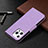 Funda de Cuero Cartera con Soporte Mariposa Carcasa L09 para Apple iPhone 13 Pro Morado