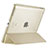 Funda de Cuero Cartera con Soporte para Apple iPad 3 Oro