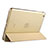 Funda de Cuero Cartera con Soporte para Apple iPad Mini 3 Oro