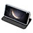 Funda de Cuero Cartera con Soporte para Huawei Honor Magic Negro