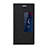 Funda de Cuero Cartera con Soporte para Huawei P7 Dual SIM Negro