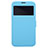 Funda de Cuero Cartera con Soporte para Samsung Galaxy Mega 6.3 i9200 i9205 Azul