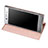 Funda de Cuero Cartera con Soporte para Sony Xperia XZ1 Compact Oro Rosa