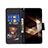 Funda de Cuero Cartera con Soporte Patron de Moda Carcasa B01F para Huawei Honor X7a