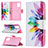 Funda de Cuero Cartera con Soporte Patron de Moda Carcasa B01F para Samsung Galaxy Note 20 5G