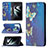 Funda de Cuero Cartera con Soporte Patron de Moda Carcasa B03F para Samsung Galaxy S22 5G