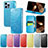 Funda de Cuero Cartera con Soporte Patron de Moda Carcasa H01 para Apple iPhone 15 Pro Max