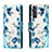 Funda de Cuero Cartera con Soporte Patron de Moda Carcasa H01X para Samsung Galaxy S22 5G