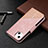 Funda de Cuero Cartera con Soporte Patron de Moda Carcasa L05 para Apple iPhone 13 Oro Rosa