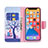 Funda de Cuero Cartera con Soporte Patron de Moda Carcasa L07 para Apple iPhone 13 Pro Multicolor